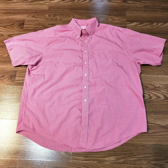 Brooks Brothers Check Short Sleeve Shirt XXL Style 346 All Cotton - Picture 10 of 13
